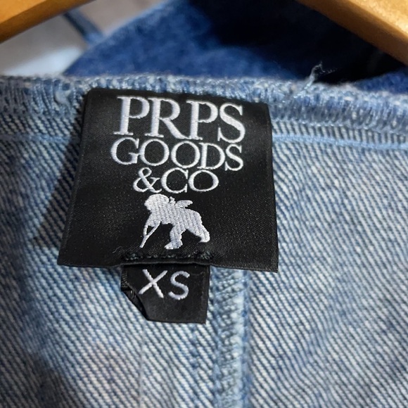 Free people x PRPS Goods Streetwear Oversized Japanese Denim Jacket Gorpcore - Picture 12 of 14